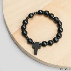 Bracelet ( black with cross )