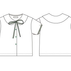 NDMC JHS BLOUSE with Ribbon